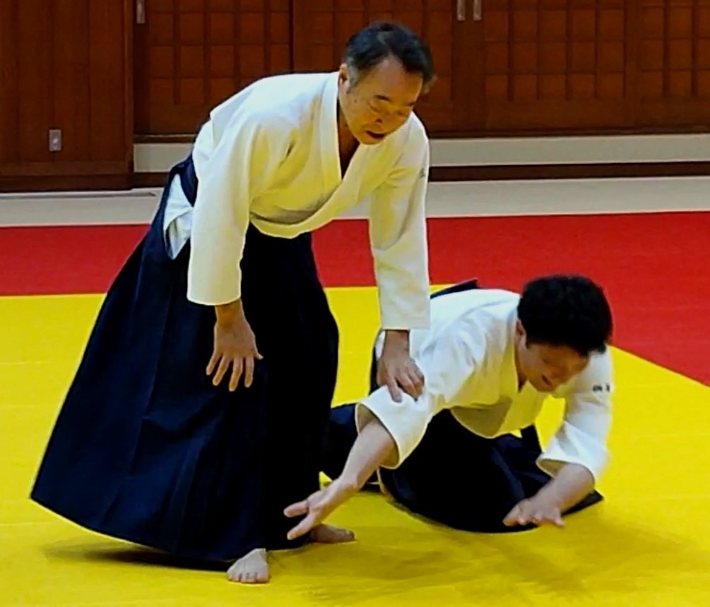 Technical director showing ikkyo