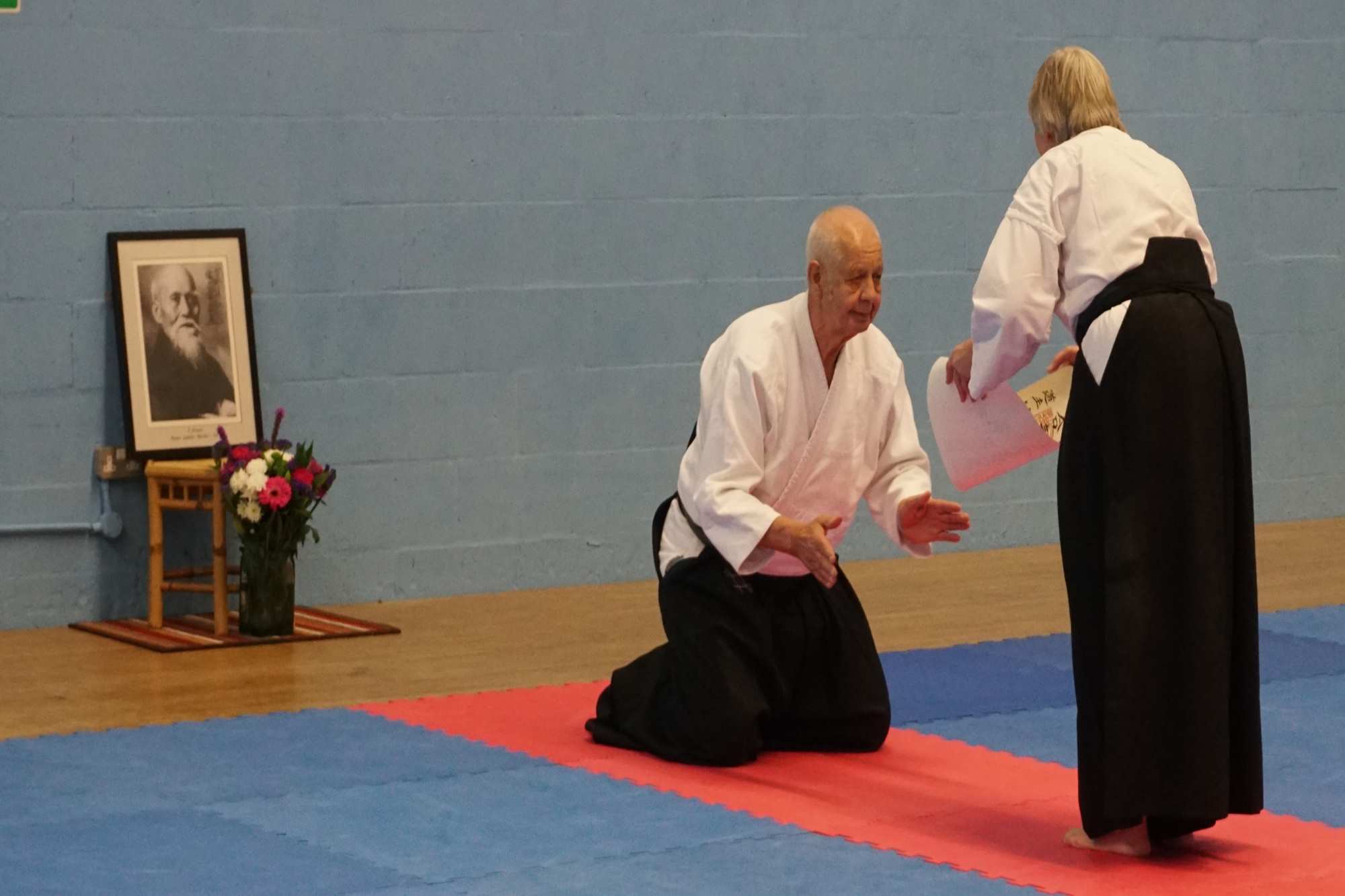 Wendy getting Dan grade cert