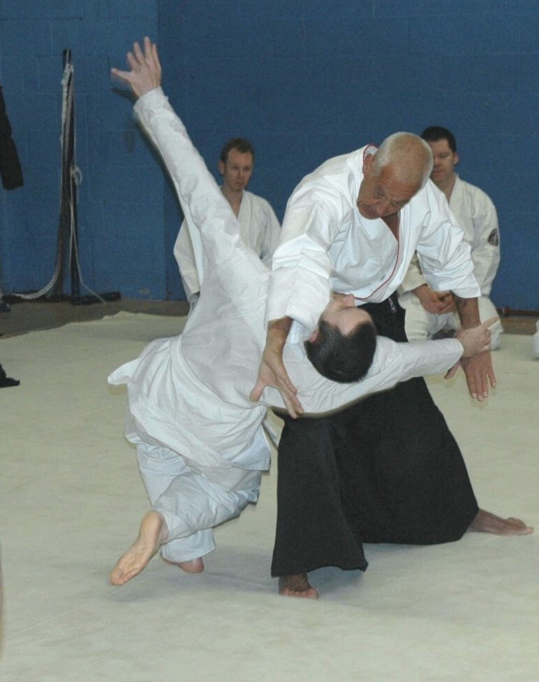 Sensei showing a technique